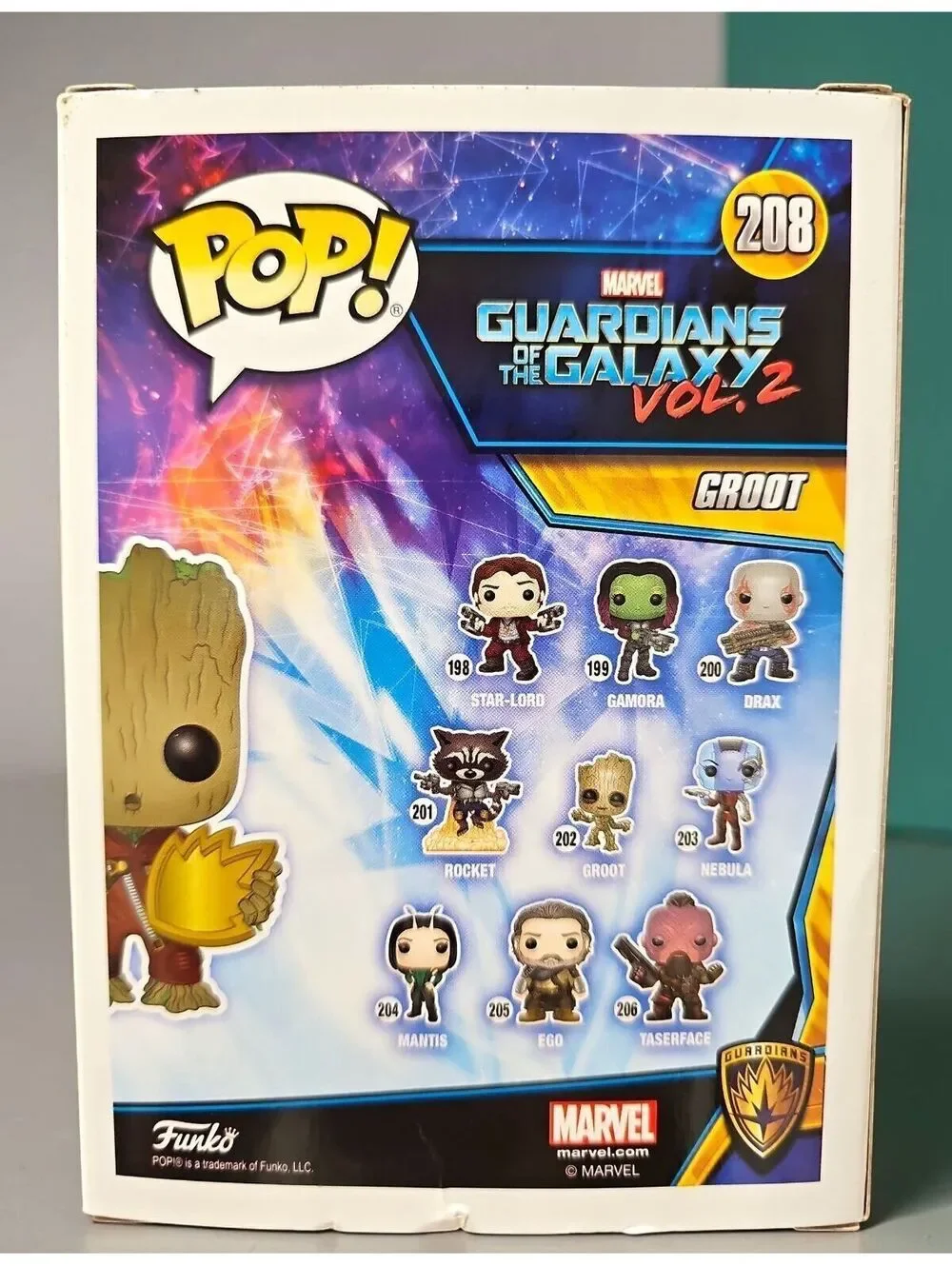 Funko Pop! Marvel Guardians of the Galaxy Vol. 2 Groot Vinyl Bobble-Head #208